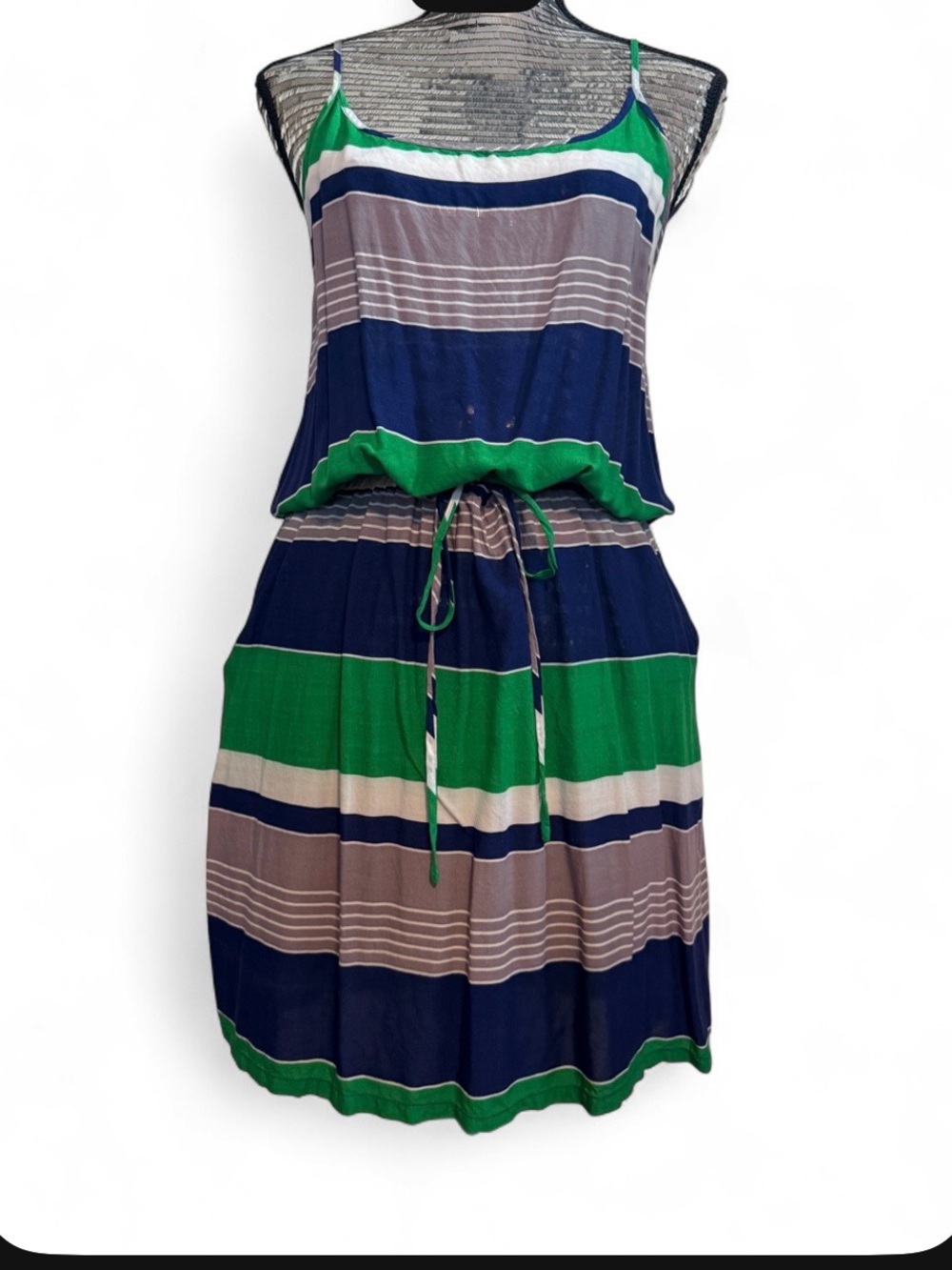 Banana Republic Smock Waist Striped Summer Dress - Size Medium